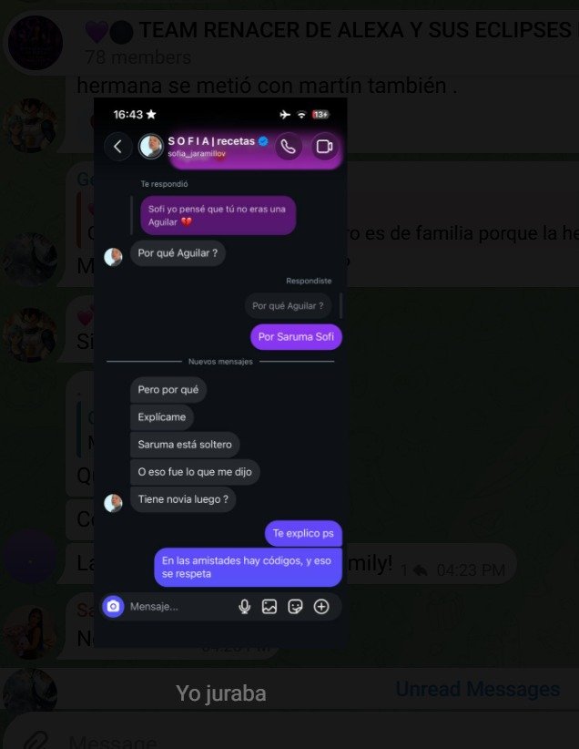 Lff1106's tweet photo. DAYANA, Hablas mal de Sofía, armas el borolo, envías chats cero necesarios y luego eliminas la publicación. ¡Qué horror! Esas "fans" que dicen apoyar a @alexatorrexx solo disfrutan tirando veneno. Mi reina, ellas no te representan. https://t.co/BrQs486eHt