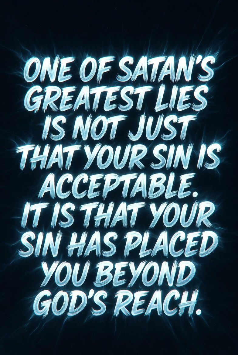 Old_SchoolEddie's tweet photo. This lie keeps people stuck in shame and isolation. 

Scripture tells a different story. 

Romans 5:8 says God showed His love for us while we were still sinners. 

Jesus came for the lost, not the perfect. The Father runs to meet the prodigal son the moment he turns home.

No failure is too deep for the blood of Christ. 

No past is too stained for His mercy. 

1 John 1:9 promises that if we confess our sins, He is faithful and just to forgive us and cleanse us from all unrighteousness.

You are not beyond His reach! 

Turn to Him today! 

His grace is greater than every lie the enemy whispers.
