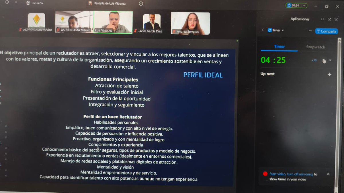 asprogamamx's tweet photo. En esta sesión de #RumboAlTrofeo🏆🎊 revisamos los sistemas de Reclutamiento y recibimos retroalimentación de líderes del sector 📈
En #AsproGama tenemos un ambiente de colaboración y de constante aprendizaje 🧠
#asprogama #asprogama2026 https://t.co/XfUdVWTuyH