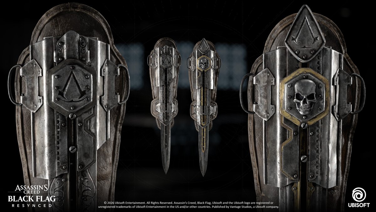 AccessTheAnimus's tweet photo. Here is an HD detailed look at Edward Kenway's Hidden Blades in  🏴‍☠️ Assassin's Creed Black Flag Resynced 🏴‍☠️ ! https://t.co/SzLba55aAD