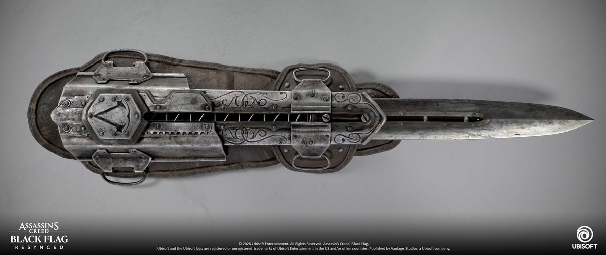 AccessTheAnimus's tweet photo. Here is an HD detailed look at Edward Kenway's Hidden Blades in  🏴‍☠️ Assassin's Creed Black Flag Resynced 🏴‍☠️ ! https://t.co/SzLba55aAD