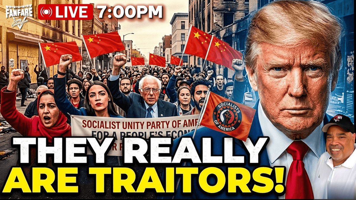 barrycunningham's tweet photo. Join Me LIVE at 7:00PM!

IT'S CONFIRMED! Democrat Commies Are TRAITORS! Spain Invaders Went Home? Seriously?

LIVE on YouTube at: https://t.co/ZgCTYG0uuj

Also LIVE on Rumble and X!