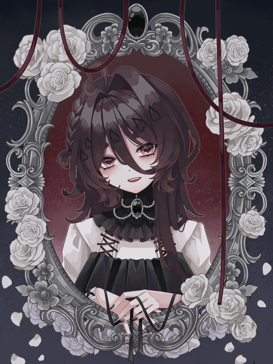 angrycomputer43's tweet photo. Beneath the Silver Frame of White Roses
Another dark-themed commission! 😂
love how the ornate frame turned out it gives the character a more elegant and important presence.
Definitely one of our favorite details 🤍
#artmoots #angrycoms