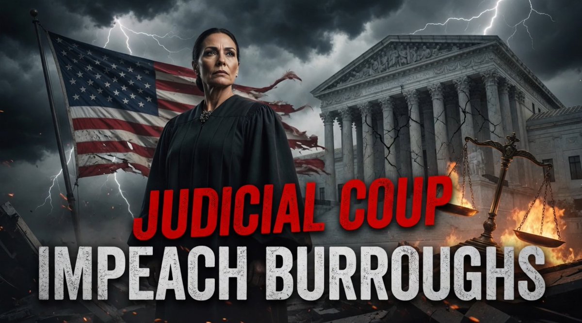 ReaganVet61's tweet photo. @GuntherEagleman Judge Allison Burroughs just declared war on the Constitution. Overruling the Supreme Court to keep the border open. Impeach her. Disbar her. End the judicial coup now. https://t.co/i3IYL76y0f