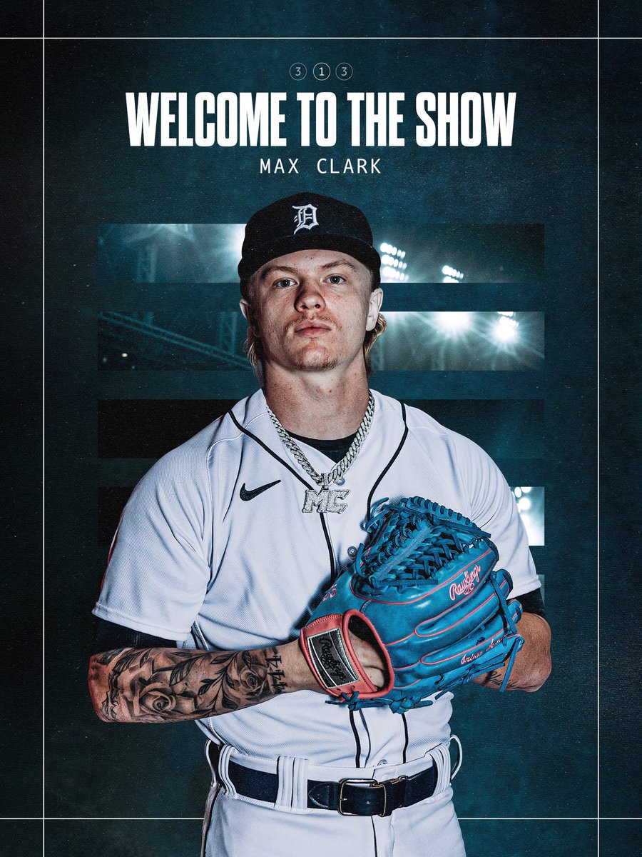 tigers's tweet photo. Time for a spark…⚡️

Welcome to The Show, @maxxclarkk13! https://t.co/BCznodvZyr