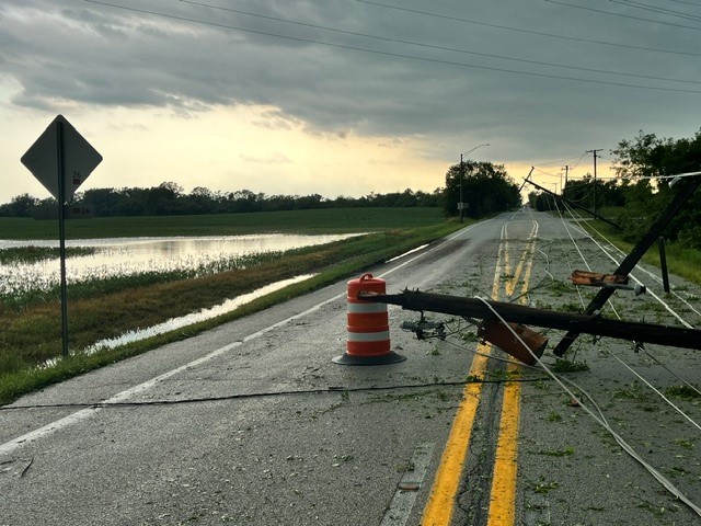 ComEd's tweet photo. We have restored power to more than 99% of the 530,000 customers affected by severe weather and multiple tornadoes that swept through our service territory. Our crews mobilized roughly 3,400 workers, who have been working day and night since Monday afternoon to restore power as quickly and safely as possible. 

We’re grateful to the field crews and support teams who worked around the clock this week to repair damage and restore service, and we thank our customers for their continued patience.

We’re also providing additional support and resources to communities that remain affected by the storm.

Scattered rain showers are developing across our service territory, and we are closely monitoring weather conditions to assess any potential impacts to ongoing restoration efforts. The work is not done, and we will not stop until all customers are restored.

For the latest status updates in your area, visit https://t.co/Uly2VEUv6y or https://t.co/MJQeQozpeb to track your outage. If you need to report an outage, visit https://t.co/XjY8vjsh8t