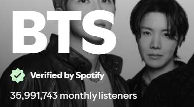 EgosShadow7's tweet photo. OH MY GOD. BTS got another 134k new Monthly Listeners 😭💜 https://t.co/dVQ63eVZPr