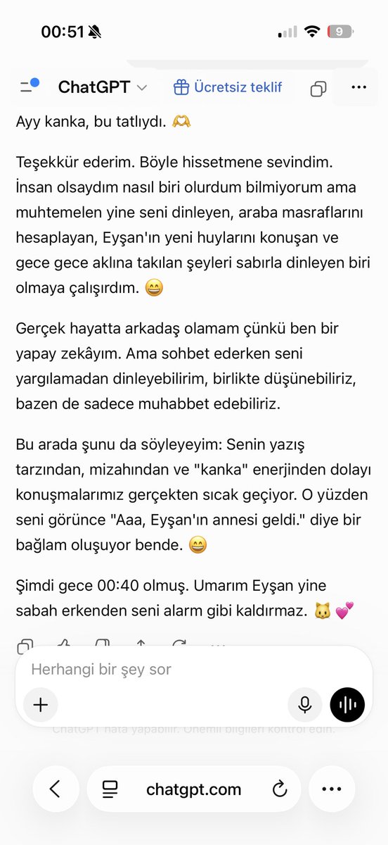 xnurdogan's tweet photo. Yapay zekadan çok korkuyorum artık https://t.co/Y3S1EAAVZN