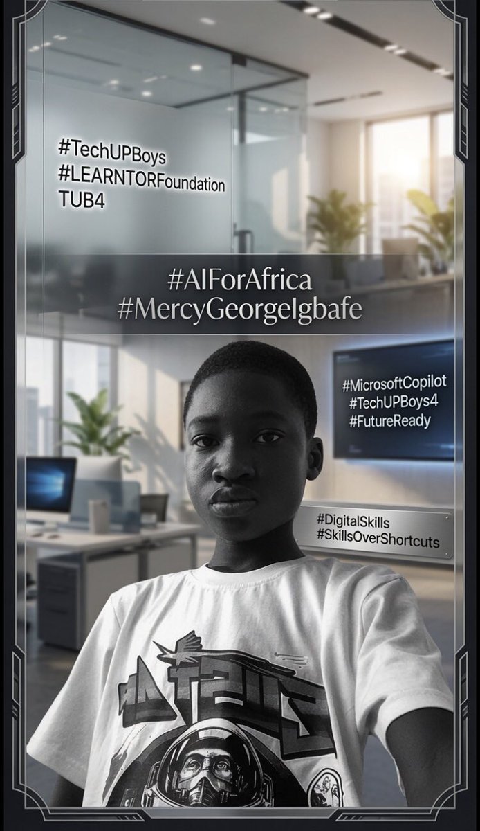 AJ_tools_01's tweet photo. DAY 1 - WHO AM I
I’m a student of *IFESOWAPO ABORU SENIOR SECONDARY SCHOOL
 TechUP Boys 4.0 Day 1! I’m AJIBOLA. Committed to grow in AI &amp; leadership to build solutions for Africa. 1 new AI tool every week.@techupboys @LearntorFdn TUB4 @Copilot
@africastechdr https://t.co/fmspDouCHd