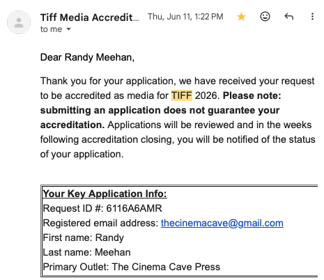 Thecinemacave's tweet photo. Getting Nervous that I haven't received an approval yet EEEEEEK. @TIFF_NET @TIFF_TheMarket https://t.co/oGgvzkmo4y