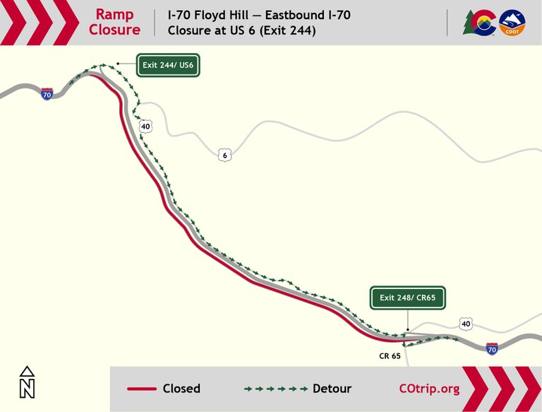 ColoradoDOT's tweet photo. #CDOT #News: Expect overnight single-direction closures of #I70 for #I70FloydHill project’s segmental bridge construction. Closures to occur at I-70 and #US6 (Exit 244).
📰https://t.co/Vd4urOS1xD
#KnowBeforeYouGo #SlowfortheConeZone https://t.co/vfCuuHrkCi