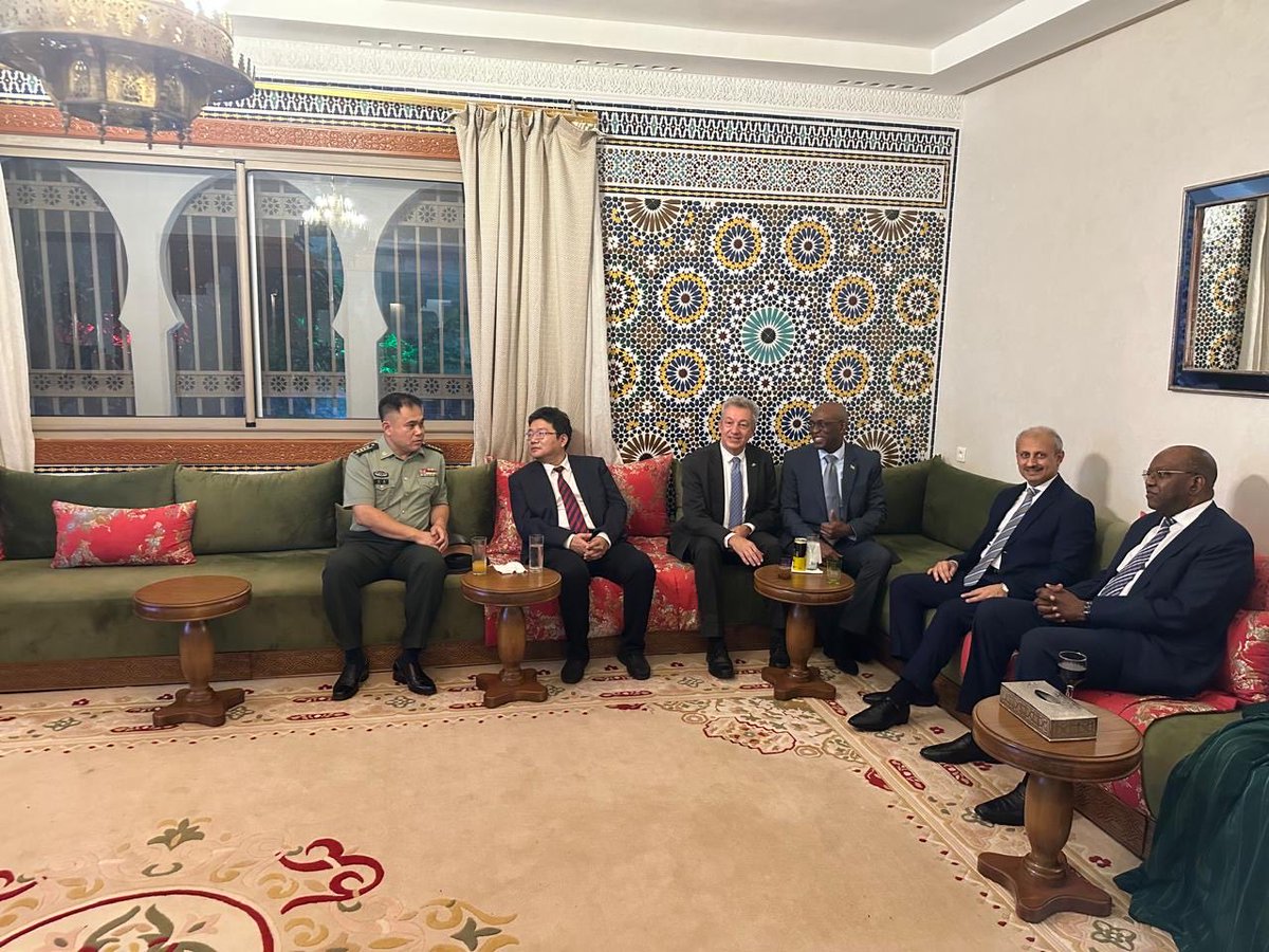 KSAembassyGA's tweet photo. حضر سعادة السفير/ فراج بن نادر حفل الاستقبال الذي اقامه سفير المملكة المغربية الشقيقة بمناسبة عيد العرش المغربي، حضر المناسبة عدد من كبار الشخصيات الجابونية ورؤساء البعثات الدبلوماسية والجالية المغربية المقيمة في العاصمة ليبرفيل. https://t.co/3dselsakVn