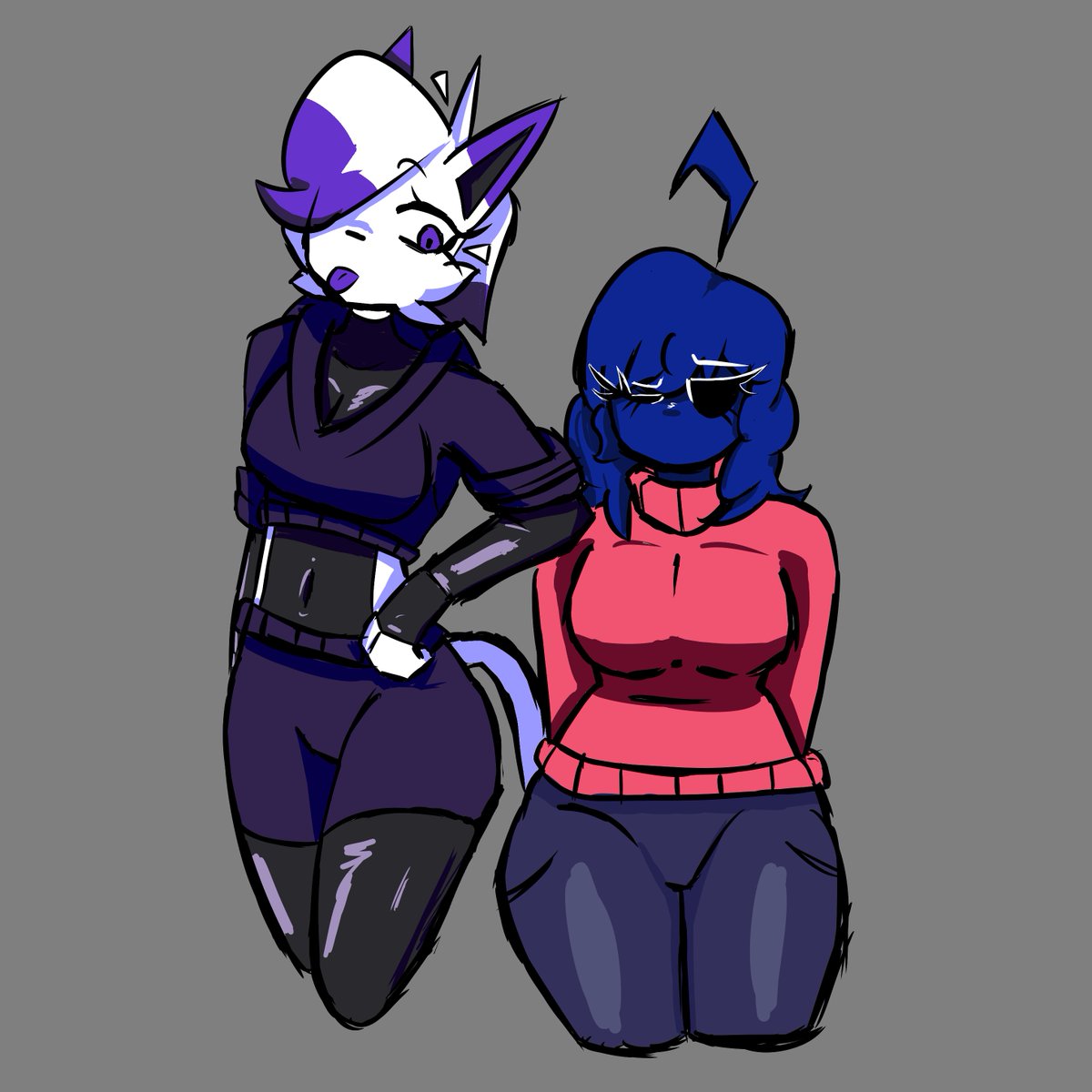 bapple8693's tweet photo. it's been a couple weeks since i've drawn anything for myself, and not doing commissions/working on nothingburger

doodle of two chuds (me and @darllih1 ) https://t.co/oduKACH1nB