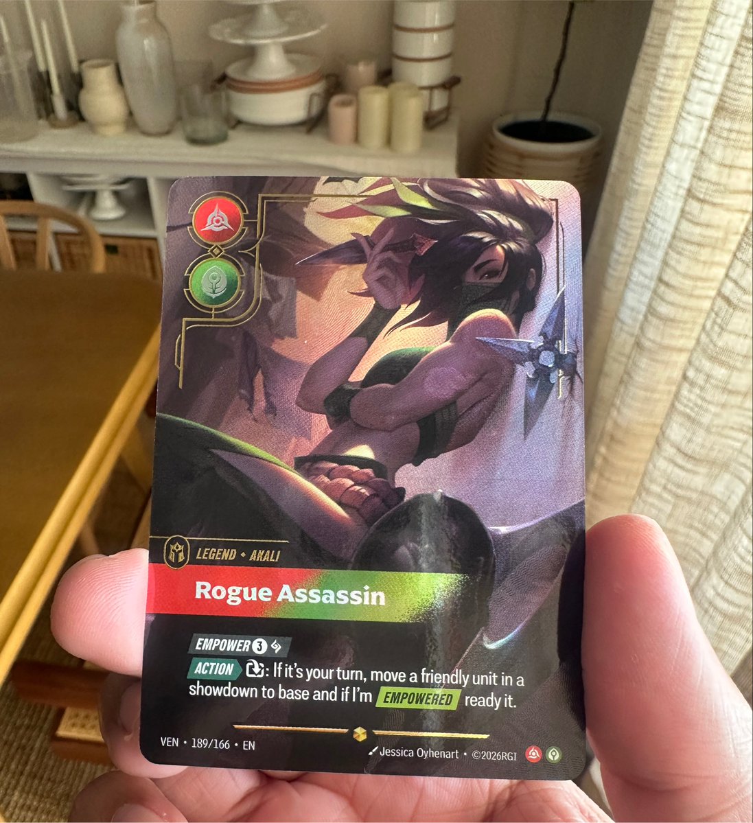 thedomba's tweet photo. last box at the lcs &amp; of course we get my chase @playriftbound 
#riftbound #vendetta https://t.co/xZp6N0QTA1