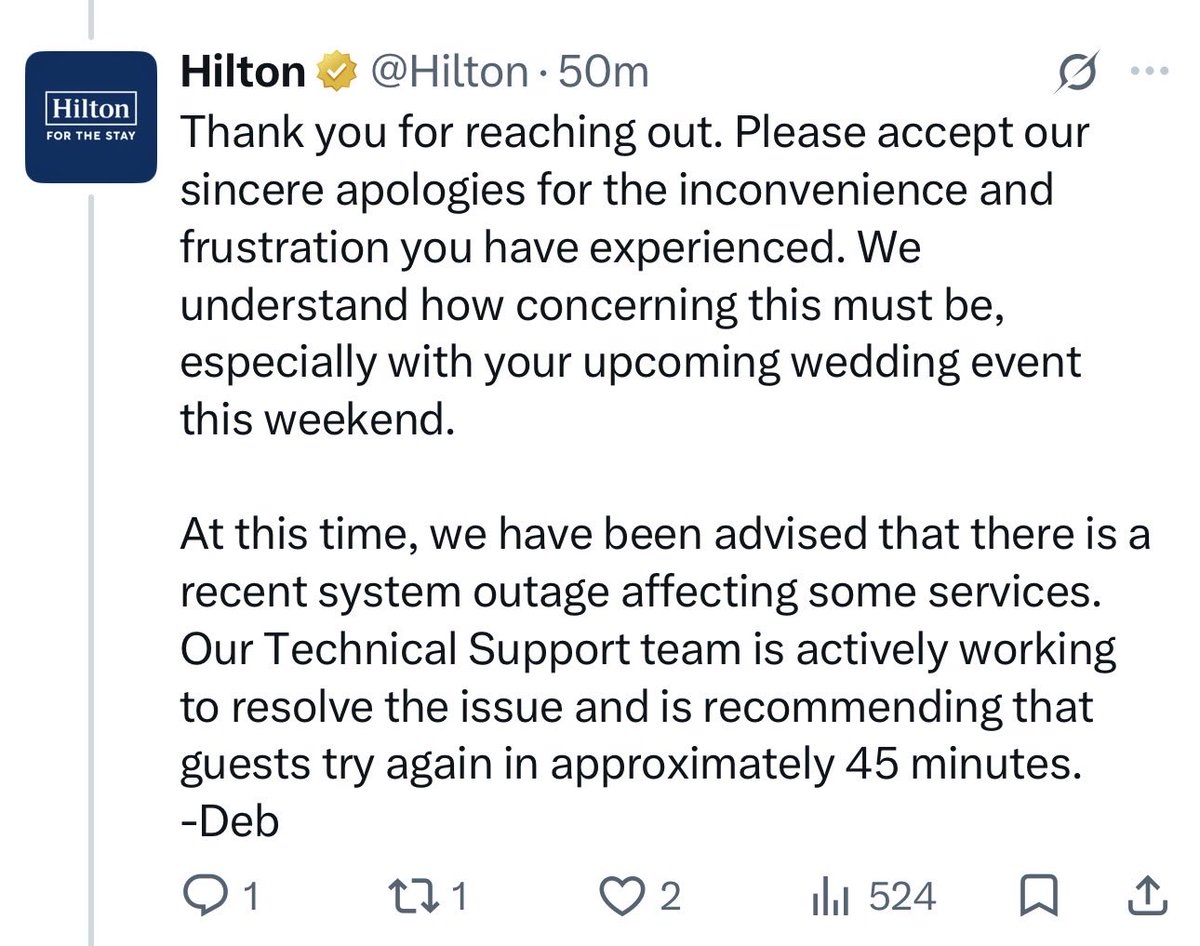jfodder219's tweet photo. @Hilton @EvolvSelling Said the same thing ~45 minutes ago. Complete mess, won’t be staying with Hilton again. https://t.co/vsecn13DeT