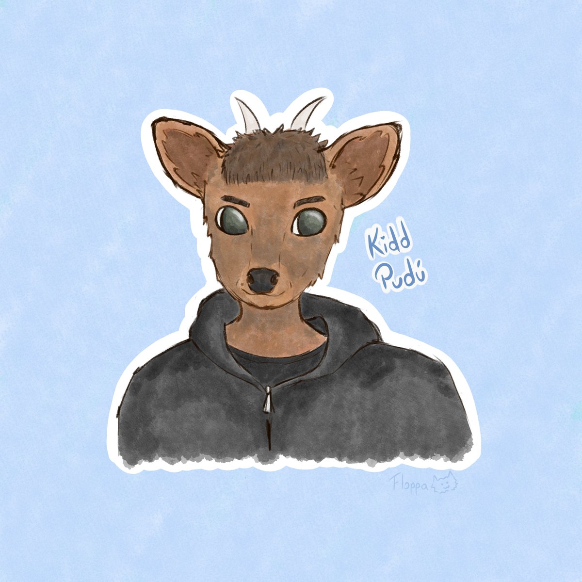 floppaaa__'s tweet photo. finalmente kidd pudu oficial 🗣
quería dibujar fauna chilena y una amiga me dio la idea asi q salió esto, pienso q quedó bonito eeee

@saatiroo 

🐐🐐🐐🐐🐐

#fanart #kiddvoodoo https://t.co/MFdTRl0q3o