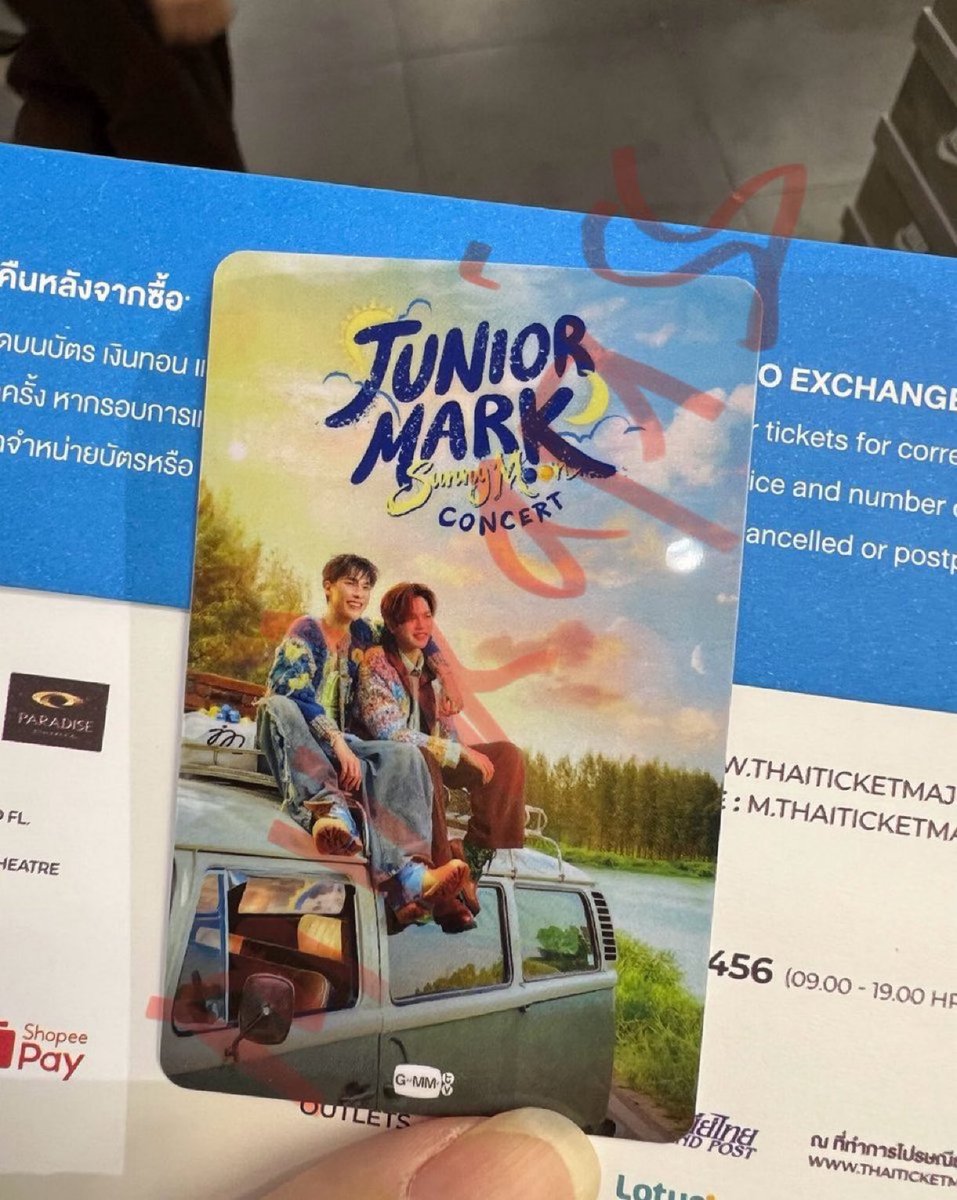 mukapiss's tweet photo. WTS / ปล่อยบัตร #JuniorMarkConcert 

รอบวันศุกร์  ที่7  บัตร 5,500 1ใบ 
โซน A4

ลดเหลือ 5000 คับ ไปดูจูเนียร์มาร์คกันคับบ

 DM มาได้เลยคับ ถือบัตร2ใบไม่ไหวคับบ ไม่มีตังกินข้าวแน่ว

#ตลาดนัดgmmtv #ตลาดนัดจูเนียร์มาร์ค https://t.co/KEItDYAUVT
