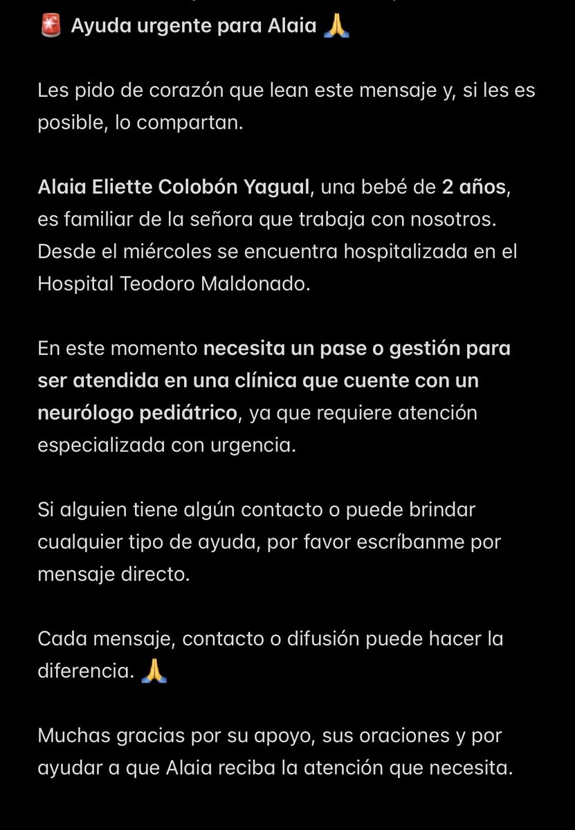 keshiaoa's tweet photo. Por favor, ayúdennos con un repost para que este mensaje llegue a quien pueda ayudar. @ecuavisa @eluniversocom @jcarlosaizprua @CarlosVerareal @AnderssonBoscan @RobertoGilbert_ https://t.co/vf9KyVyBWM
