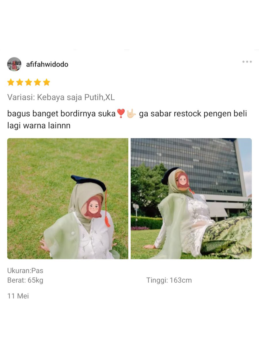 nalala45's tweet photo. BEST TOKO KEBAYA YG SUPER CANTIKKK DARI BALI🥹🫶🏻

asli deh warnanya soft bangett, bordirannya bagus, dan bahan yg dipake adem bgtt! cantik bgtt buat dipake wisudaa plisss😓👍🏻 https://t.co/78eGq7cbqM