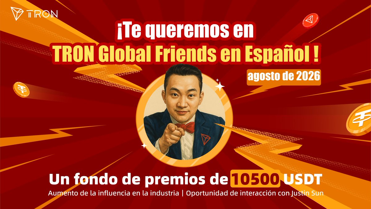 TronDao_ESP's tweet photo. 🚀 ¡Ya comenzó la nueva edición #TRONGlobalFriends de agosto!  

El fondo de recompensas de esta edición es de 10500 USDT.  

¡Invitamos a todos los creadores de contenido con más de 3000 seguidores a unirse a nuestro programa!  

Si estás interesado, envíanos un mensaje privado.  Período del evento: desde hoy hasta el 31 de agosto a las 10:00 (UTC)