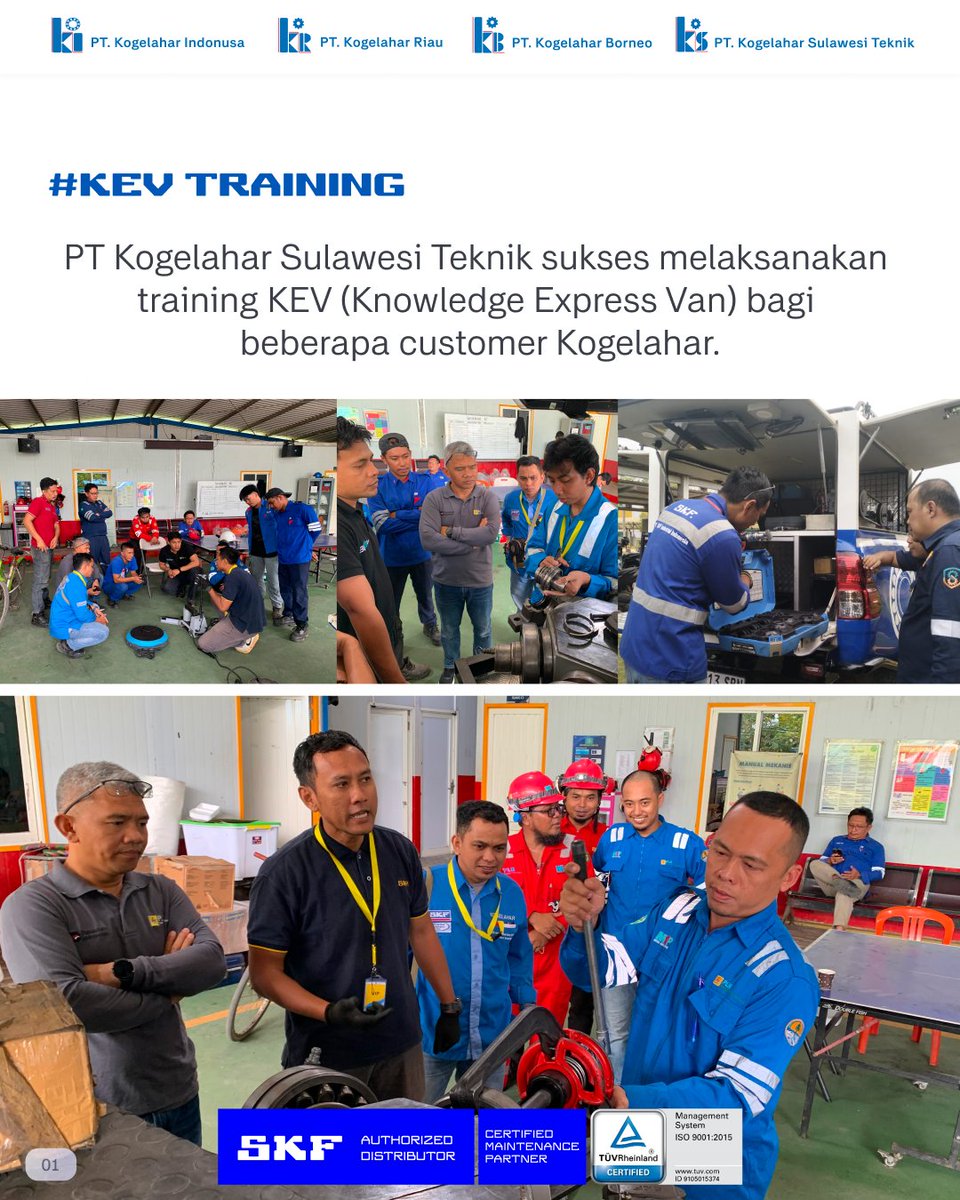 Kogelahar's tweet photo. PT Kogelahar Sulawesi Teknik Sukses Menyelenggarakan SKF Knowledge Express Van (KEV) Training

Terima kasih atas kepercayaan yang telah diberikan kepada Kogelahar.

We Work Harder For You Like Our Bearings

#Kogelahar #SKF #KEVTraining  #BearingMaintenance #IndustrialMaintenance https://t.co/dmLPerWXpt