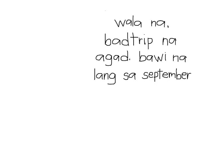 wtffrio's tweet photo. bawi na lang sa september. https://t.co/o6gbTS7Qnp