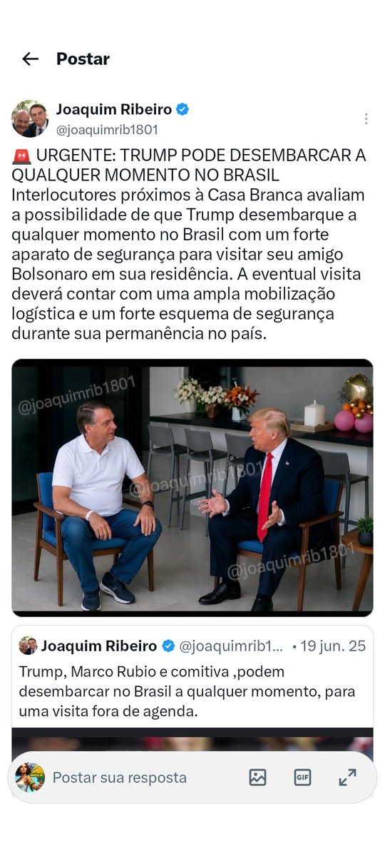 Inalvassantos's tweet photo. @senadorhumberto QUEM SE ATREVERÁ A IMPEDIR O TRUMP DE VISITAR BOLSONARO??? VAMOS PAGAR PRA VER https://t.co/qwqe5qiaK9
