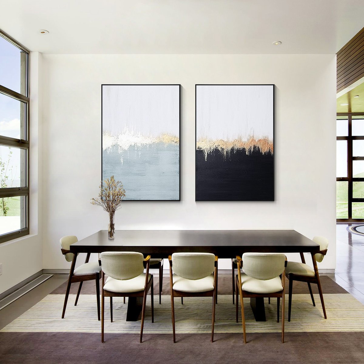 ridyarthk's tweet photo. Set of 2 Gold Abstract Painting_W018 #ridyart #painting
$190.20 
➤ https://t.co/fsBSHLxV7a