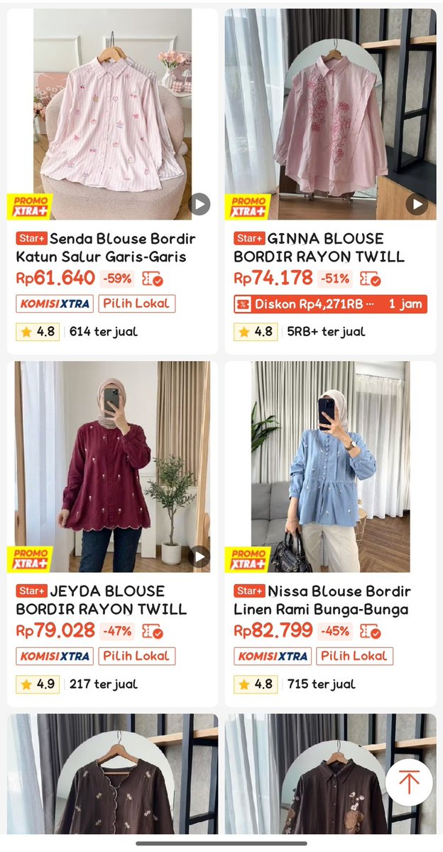 novi6299's tweet photo. IN THIS ECONOMY NEMU STORE BLOUSE CANTIK HARGA UNDER 80K✨ dengan bordir se-niat ini... sungkem dulu ga sii sama yang punya toko? 🥹🙏 https://t.co/AhcRWquDLd