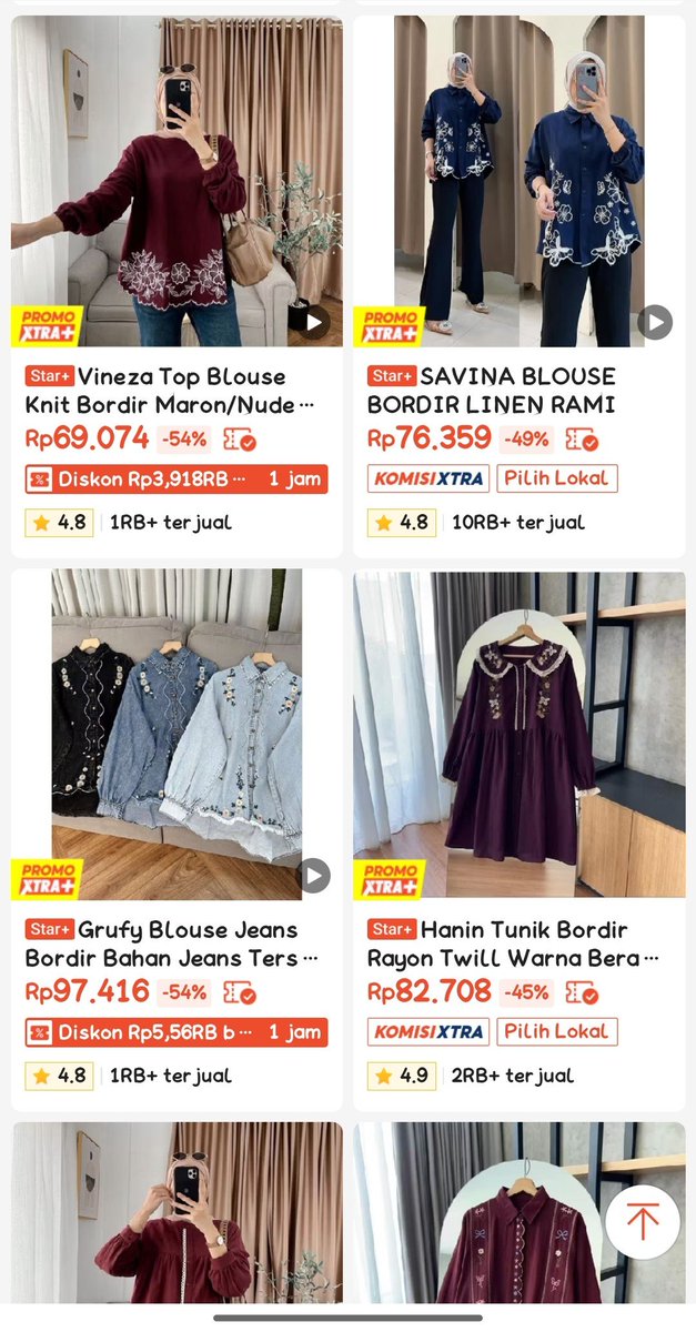 novi6299's tweet photo. IN THIS ECONOMY NEMU STORE BLOUSE CANTIK HARGA UNDER 80K✨ dengan bordir se-niat ini... sungkem dulu ga sii sama yang punya toko? 🥹🙏 https://t.co/AhcRWquDLd