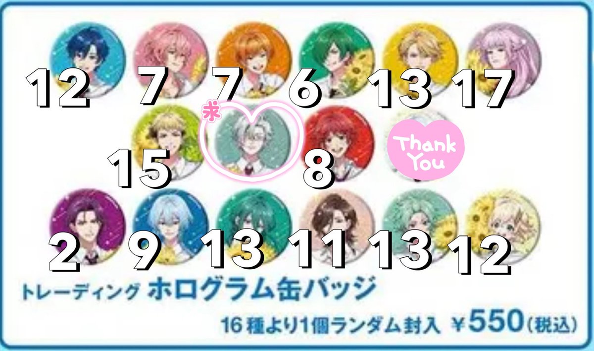 m1__trd's tweet photo. 【交換/譲渡】ドリミ DREAM!ing 8th Anniversary Celebration 缶バッジ 缶バ

【求】巳影or定価(¥550)
【譲】悠馬12 千里7 柳7 藤次13 獅子丸6 紫音17 一生15  真也8 仁2 千鶴9  幽13 湊11 凛太朗13 由仁12

現地/都内手渡し/郵送
検索からでもお気軽にご相談ください。 https://t.co/xfXpZeNQam