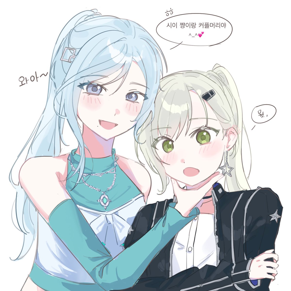 ss_ice1's tweet photo. #prsk_FA 본계 들어온 기념 히노모리를 그렸습니다🩵💚 https://t.co/mi2MI8uREt