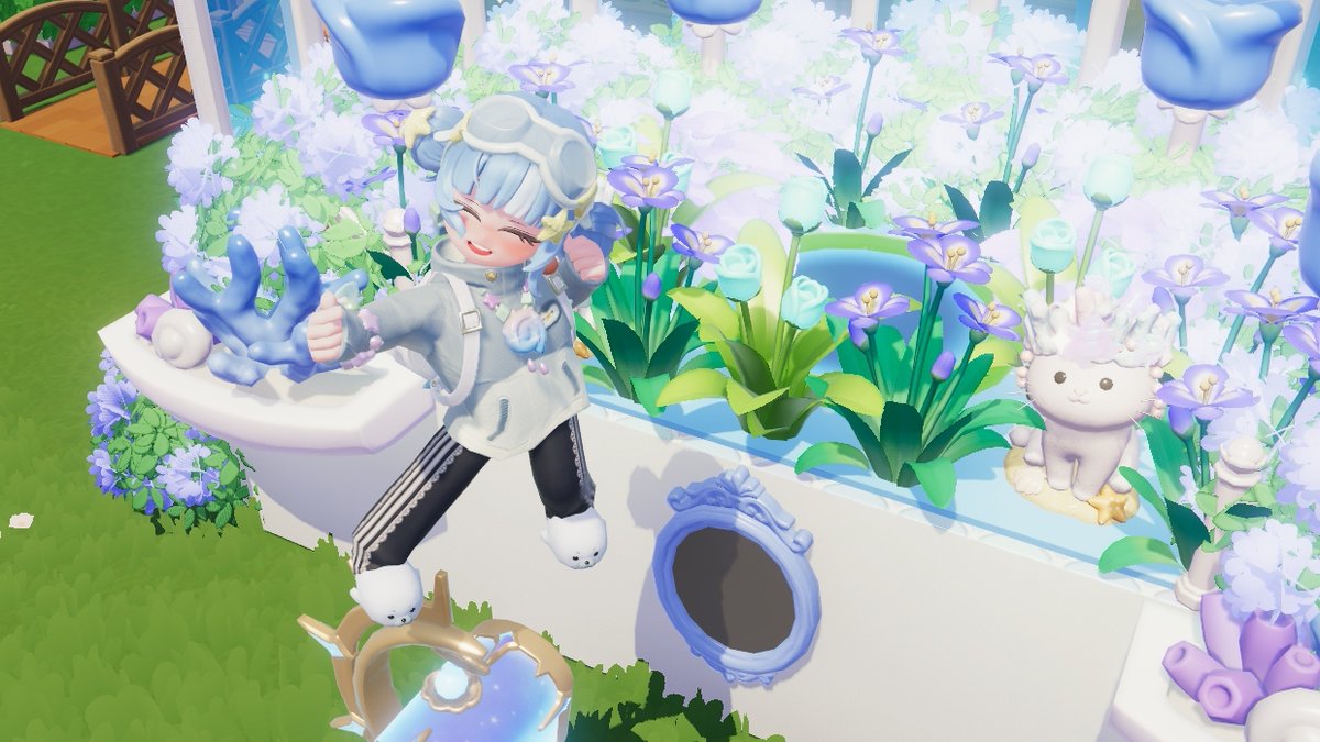 sheik_ship3's tweet photo. 水やり終わった人が帰るようにワープを設置してるんですけど、SS撮るのに花欲しいな花ってちょっと豪華にしました。
隠しきれないワープがアングルによっては目立ちます
#ハートピア #ハートピアスローライフ https://t.co/I6UfPerTS3