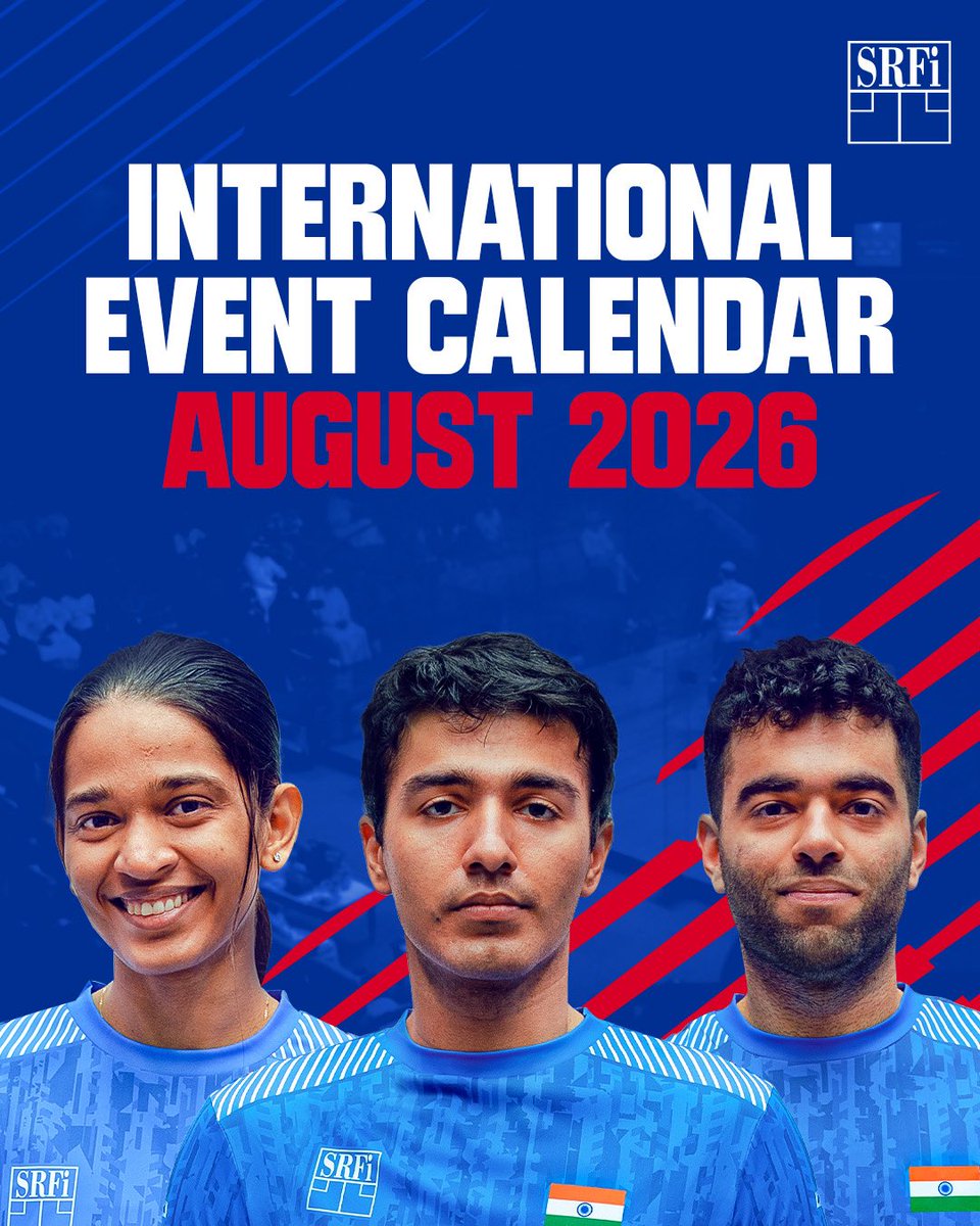 indiasquash's tweet photo. Take a look at the international tournaments featuring Indian squash players this August. ๐
#IndianSquash #Squash #SRFI #InternationalEvents https://t.co/Pu1uTokx60