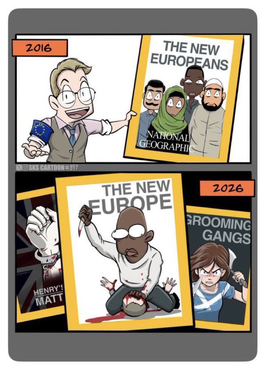 rickherter's tweet photo. With all due respect, your government amnesty of former migrants that have previously invaded Spain was an open invitation to the Shit Show of yesterday. 
Spain and the rest of Europe have willingly given up their national sovereignty for military age Muslims from shit hole countries.  The clock is ticking!