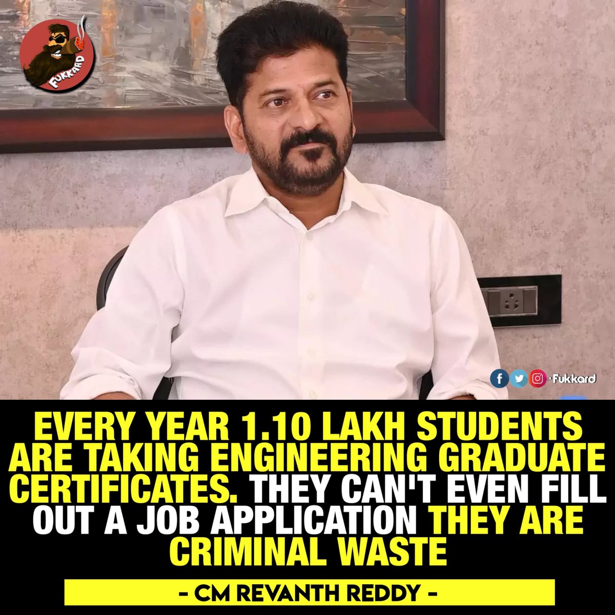 FukkardMemes's tweet photo. #RevanthReddy #Telangana #BTechStudents https://t.co/THAespWlXi