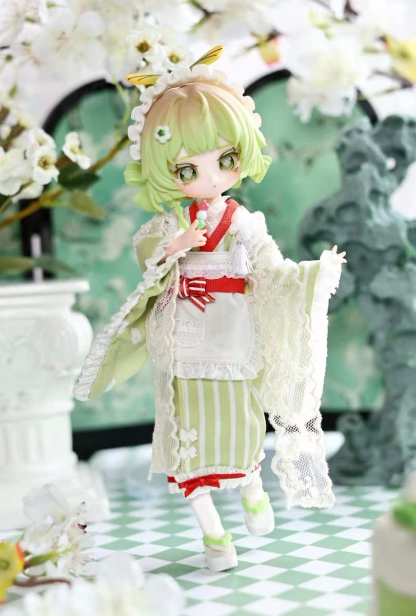 hoshiyume_bjd's tweet photo. 🌟新着商品のお知らせ🌟
NO.612 Dressloom Street 製 衣装セット「和風メイド」のご紹介です。

🍡カラー
グリーン、ミント

🍵サイズと価格
・1/12〜1/8サイズ
￥：3,000円(税込) https://t.co/Z5s8nWmy4w