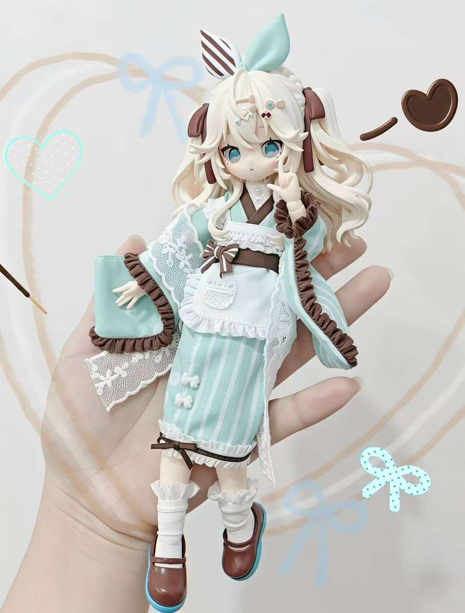 hoshiyume_bjd's tweet photo. 🌟新着商品のお知らせ🌟
NO.612 Dressloom Street 製 衣装セット「和風メイド」のご紹介です。

🍡カラー
グリーン、ミント

🍵サイズと価格
・1/12〜1/8サイズ
￥：3,000円(税込) https://t.co/Z5s8nWmy4w