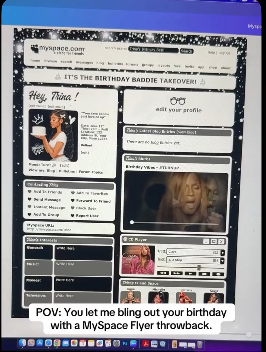 DomiWilliamsTV's tweet photo. Bring back MySpace 🥹 please and thank ya! 🙂 https://t.co/q5wolOkN3e