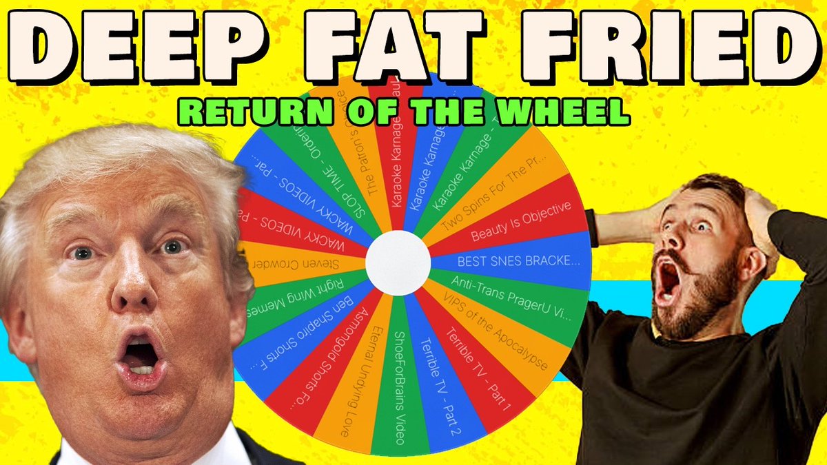 Deepfatfriedpod's tweet photo. If you missed the show last night, you can watch now for free on our Patreon! https://t.co/i3oa7dLjdR The Wheel Returns! Karaoke, Unbelievably Stupid People, and More! https://t.co/vDzrr06Z4u