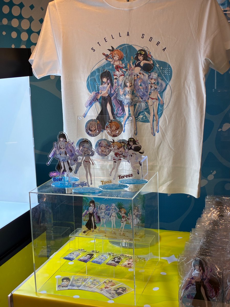 shibuya_t_comic's tweet photo. ／
本日より、『ステラソラ』POP UP SHOP IN SHIBUYA TSUTAYA 6階 IP書店 展開開始‼️🌴🏖✨
＼

SHIBUYA TSUTAYA 6階 IP書店にて、特設コーナーが登場！

ゲーム内に登場する魔王ちゃん、チトセ、フリージア、トーナ、テレサが愛らしい水着姿の新規イラストで勢揃い💕

🎁購入特典🎁
『ステラソラ』POP UP SHOP IN SHIBUYA TSUTAYA 6階 IP書店 関連商品を2,200円(税込)ご購入ごとに、【限定クリアカード(全5種)】をランダムで1枚プレゼント！

皆様のご来店を心よりお待ちしております！🫡

詳しくはこちらから👇
https://t.co/jR9riLO9Ia

#ステラソラ
#IP書店
#シブツタ