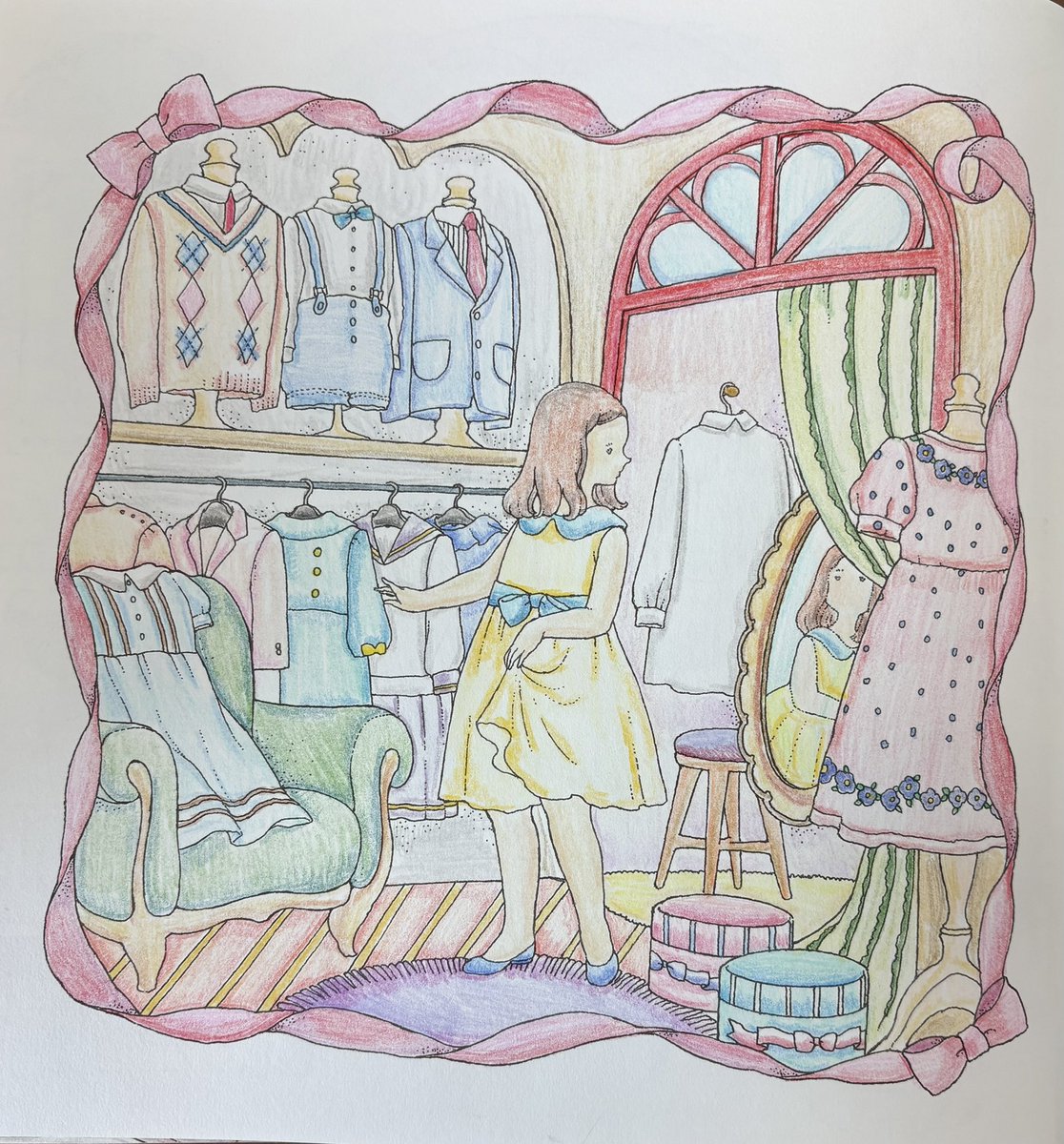 Benika1217's tweet photo. 憧れのお店屋さん  井田千秋さん

『仕立て屋さん ③』
この色で縫って見ようかな

#憧れのお店屋さん
#井田千秋
#日本ヴォーグ社
#大人の塗り絵
#色鉛筆 https://t.co/NwCFdyW2V6