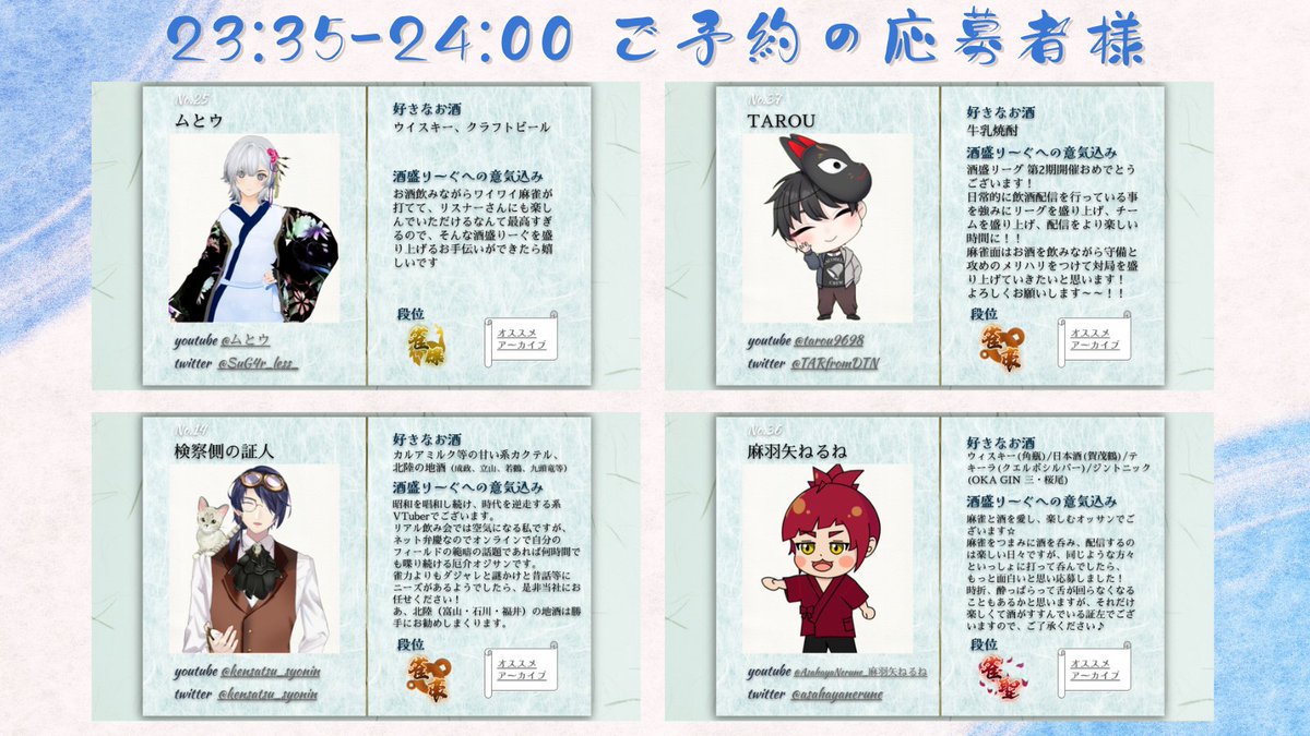 sakamoleague's tweet photo. 卓組その②
☆2nd season 応募者リストはコチラ！✨
https://t.co/JF4q5gR1se https://t.co/qBxHgsEXE2
