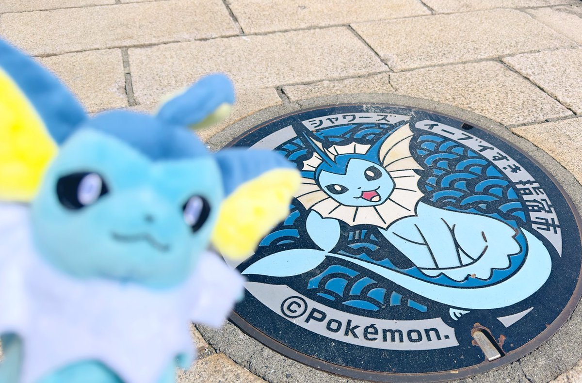 ぴたポケ　シャワーズ シャワーズ💧 #ポケふた