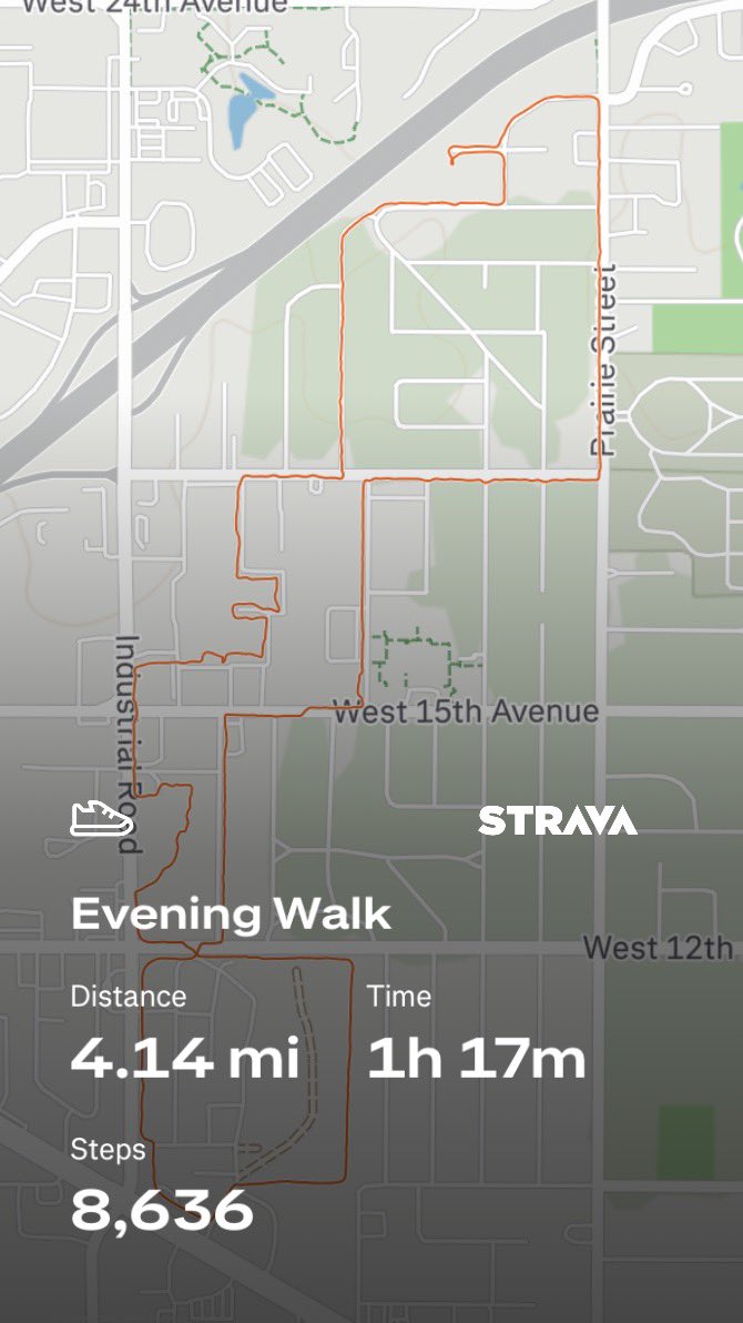 DonWeast's tweet photo. Day 31 of year 6 of #5KaDay. Iβm lucky to live in the most walkable city in Kansas.
By the numbers:
145.7 Total miles
98.9 dedicated walking miles (according to Strava)
The challenge is keeping things going through the school year. https://t.co/fm9twiZDyT