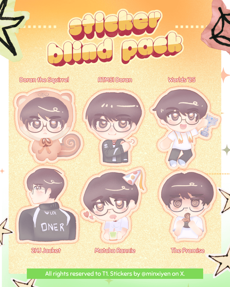 minxiyen's tweet photo. hello to everyone going tom!

i made a sticker blind pack for everyone to get tomorrow :)) every attendee will have one!

💚layout, art is done by me 
💚3 random stickers per set!

 i hope you'll like it and get ur prios! :') #DoranLovedSoMatcha #DoranDayPH https://t.co/93vnSVgd73