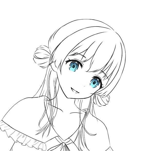 Kaze_ey's tweet photo. wip 
瞳は動画を参考に塗ってみましたが難しい、、 https://t.co/J9jg904bKu
