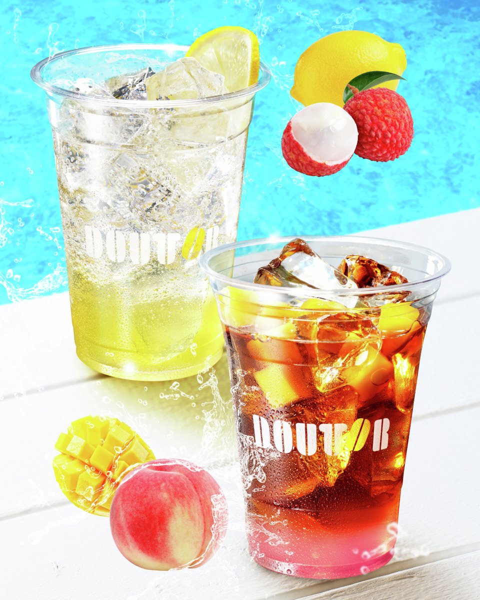 DoutorCoffee_co's tweet photo. 新発売!
ドトールで気分は爽快🥤
#ライチレモネードソーダ
#ピーチアンドマンゴールイボス
#ドトール #ドトール��ーヒー #ドトールコーヒーショップ #doutor #doutorcoffee #ドトール新作 #炭酸飲料 #レモネードソーダ #soda #ルイボスティー #夏ドトール https://t.co/LYQIoBuo14
