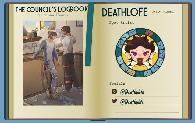 arcaneplanner's tweet photo. Please say hello to @deathylife, one of our wonderful spot artists! We've been so lucky to have their creativity and talent on board, and we just know their contribution is going to delight you. https://t.co/tP6lpIvDxu