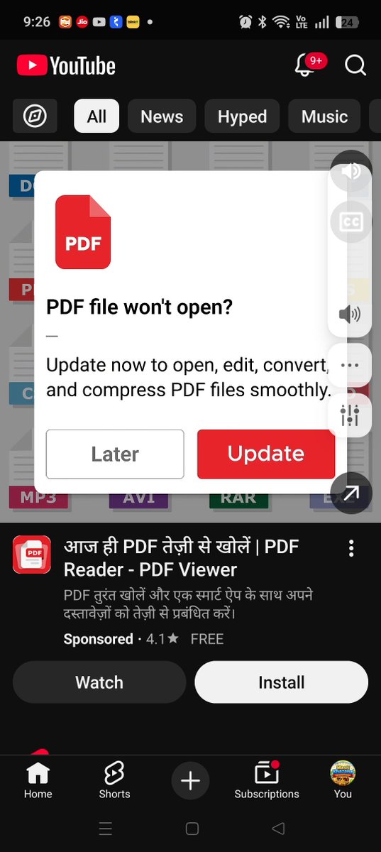 SHEO_OHM's tweet photo. @YouTube pls stop such  malicious scam ad. Do not click . It is an intrusive pop-up ad designed to trick you into downloading malware or adware onto your device. @MIB_Hindi https://t.co/UegGaIdcHJ